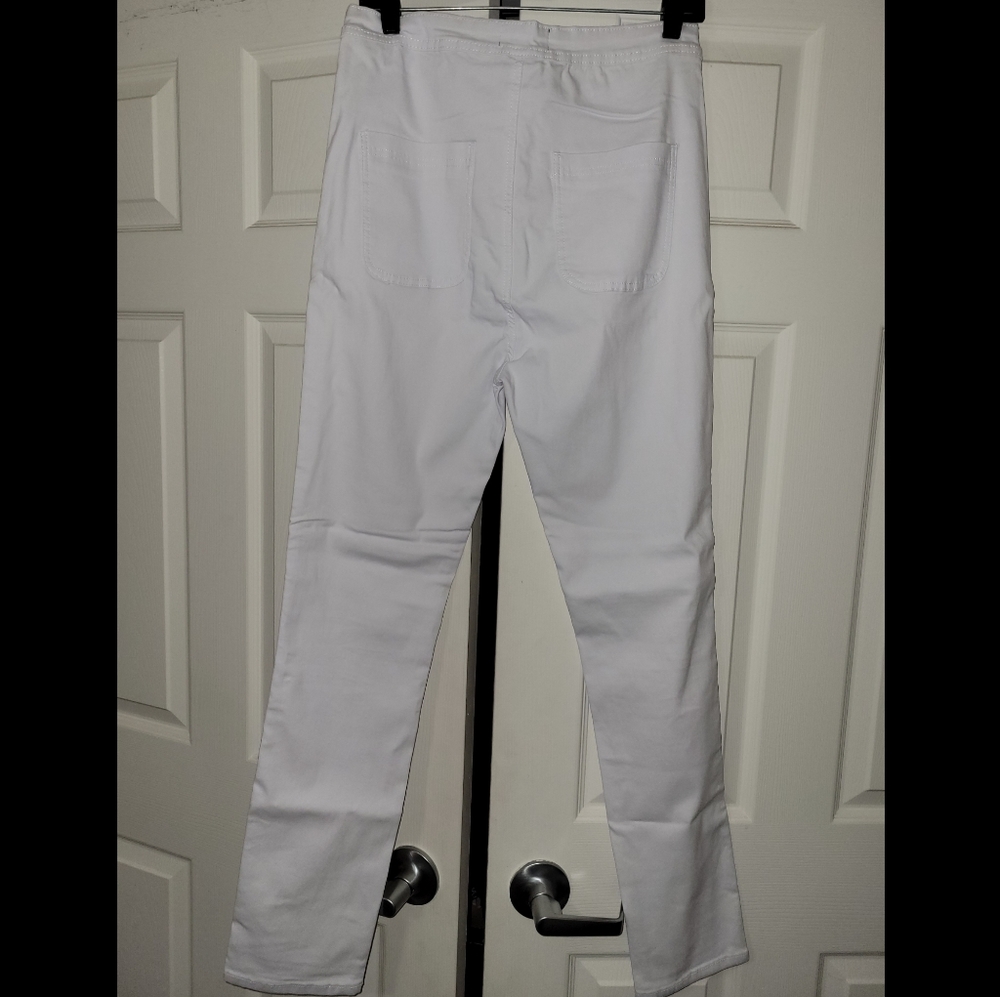 Plus Size White Denim Pants